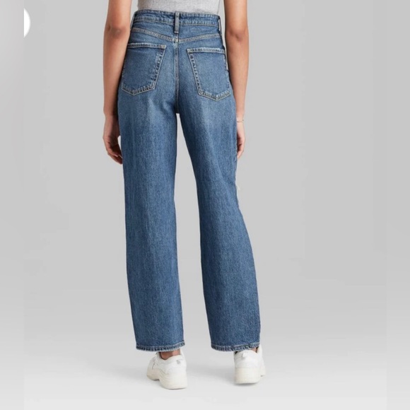 Women's Super-High Rise Distressed Baggy Jeans - Wild Fable - Picture 3 of 4